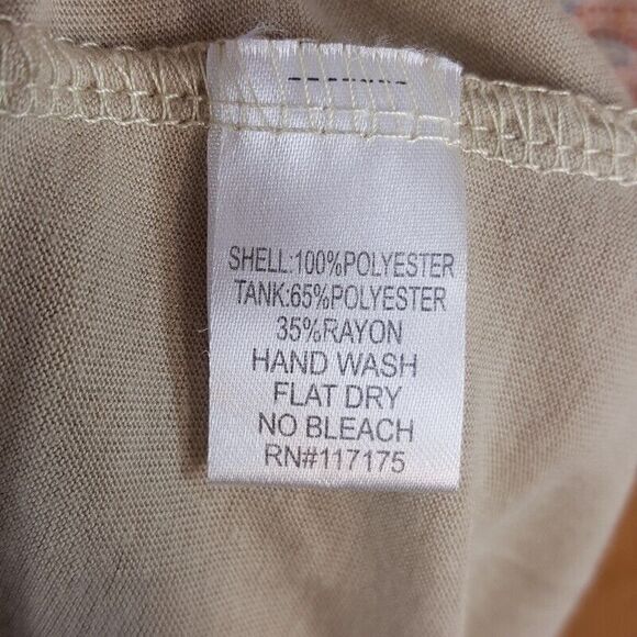 FENN WRIGHT MANSON Womens Top Small Tan Paisley Pullover Sleeveless Tank Blouse - Picture 6 of 9